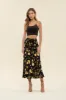 FLORAL HIGH WAIST SIDE SLIT BIAS MIDI SKIRT sold by Blu Pepper
