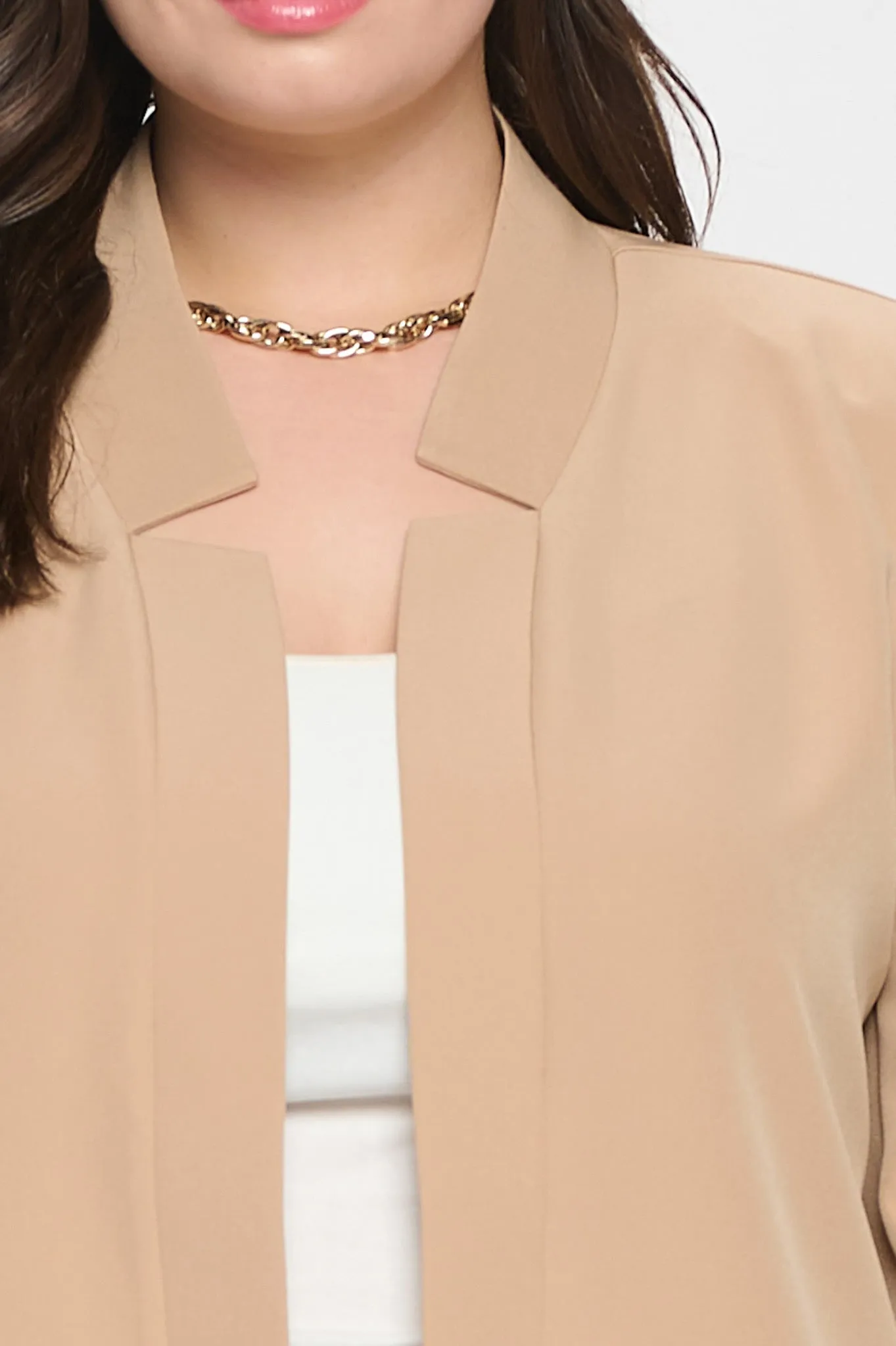 PLUS NOTCH COLLAR LONG SLEEVE BLAZER sold by Blu Pepper product image thumbnail 4