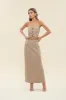 HIGH WAIST BACK SLIT PENCIL MAXI SKIRT sold by Blu Pepper