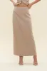 HIGH WAIST BACK SLIT PENCIL MAXI SKIRT sold by Blu Pepper