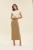 HIGH WAIST SIDE SLIT MIDI PENCIL SKIRT sold by Blu Pepper