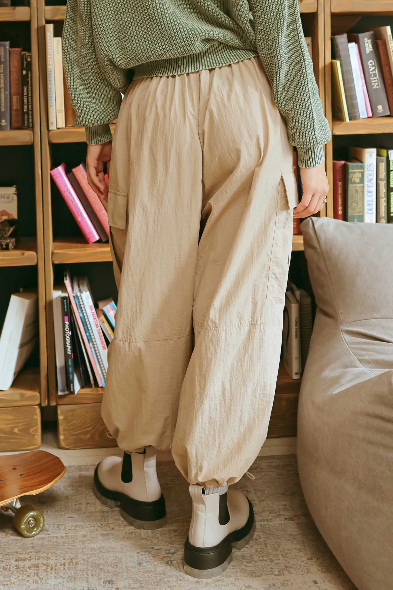 ELASTIC WAIST CARGO JOGGERS sold by Blu Pepper product image thumbnail 2