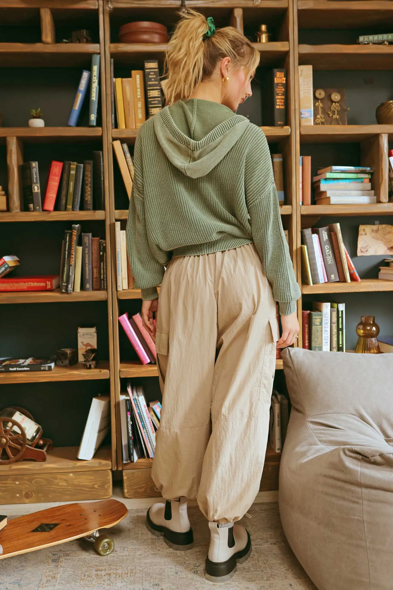 ELASTIC WAIST CARGO JOGGERS sold by Blu Pepper product image thumbnail 4