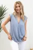 WRAP DRAPE SLEEVELESS BLOUSE sold by Blu Pepper