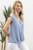 WRAP DRAPE SLEEVELESS BLOUSE sold by Blu Pepper