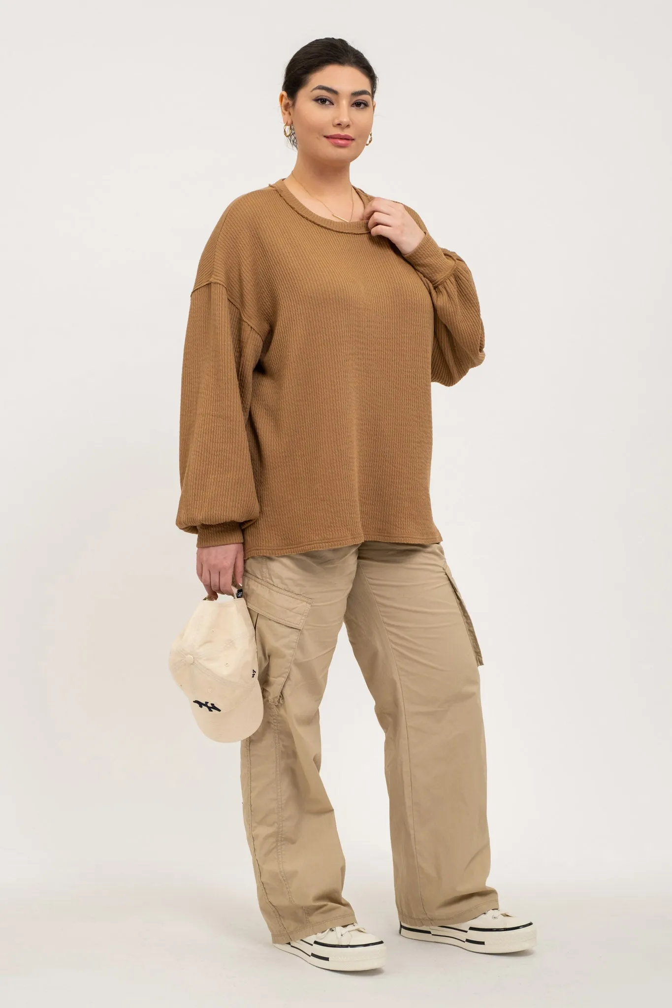 PLUS SOLID CREWNECK sold by Blu Pepper product image thumbnail 3