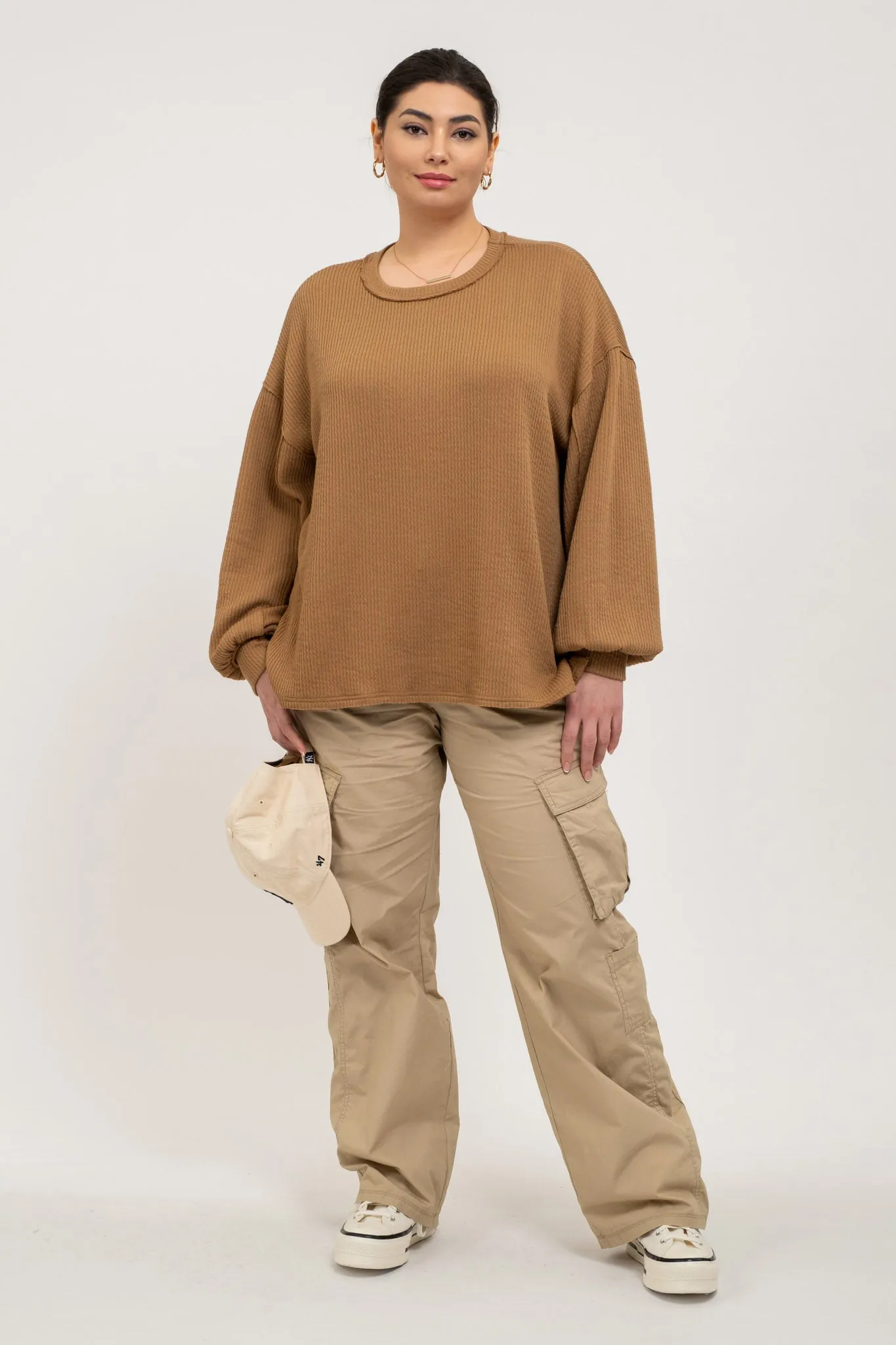 PLUS SOLID CREWNECK sold by Blu Pepper product image thumbnail 5
