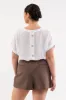 PLUS SPLIT NECK FRONT POCKET TOP sold by Blu Pepper