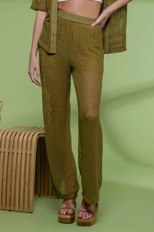 HIGH WAIST SHEER CROCHET PANTS sold by Blu Pepper