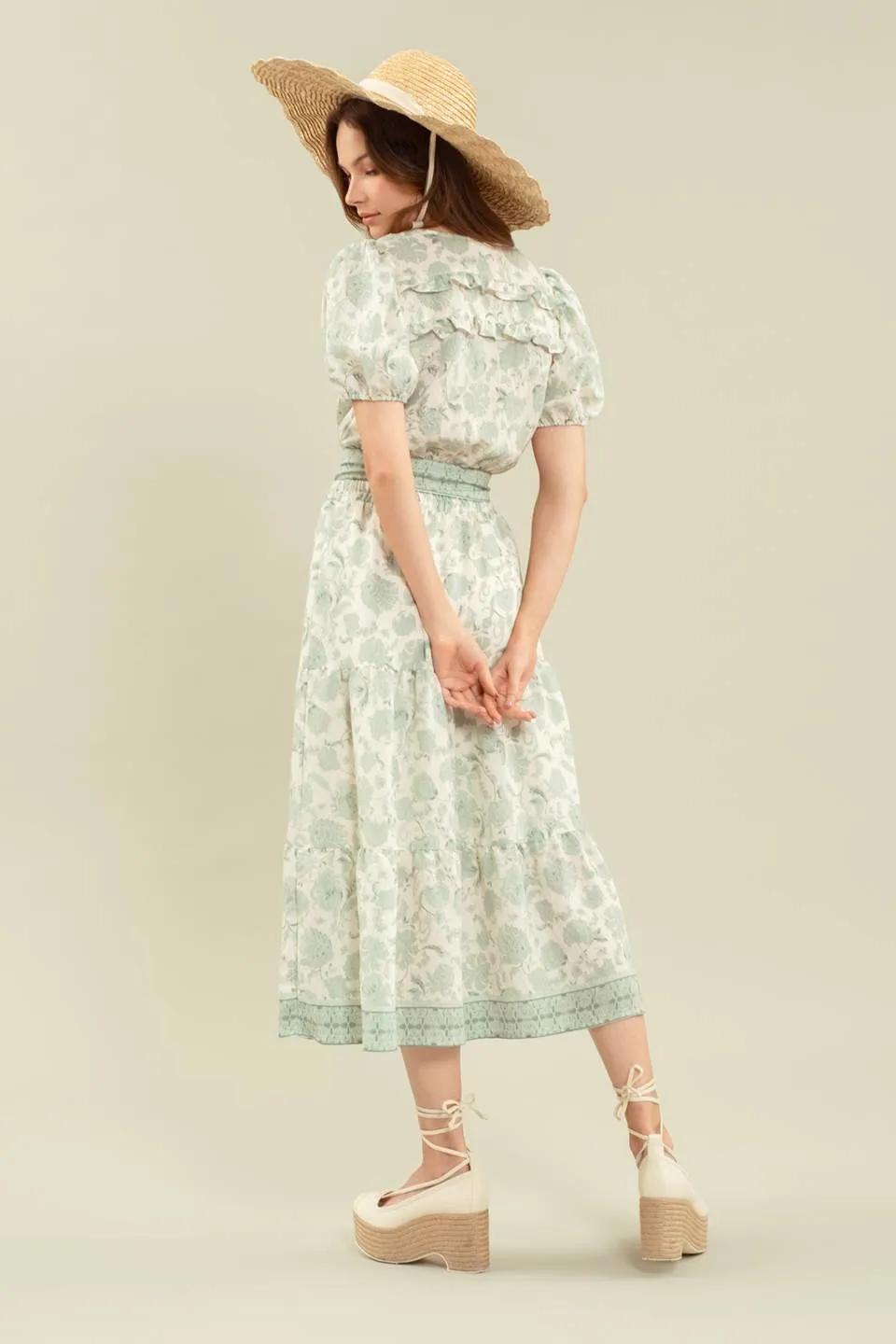 BUTTON UP FLORAL TOP sold by Blu Pepper product image thumbnail 2