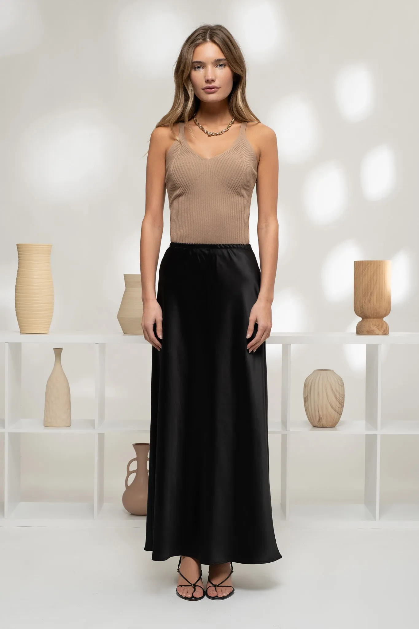 V NECK SWEATER KNIT CAMI TANK sold by Blu Pepper product image thumbnail 5