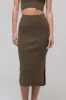 HIGH WAIST SIDE SLIT SWEATER KNIT MIDI SKIRT sold by Blu Pepper