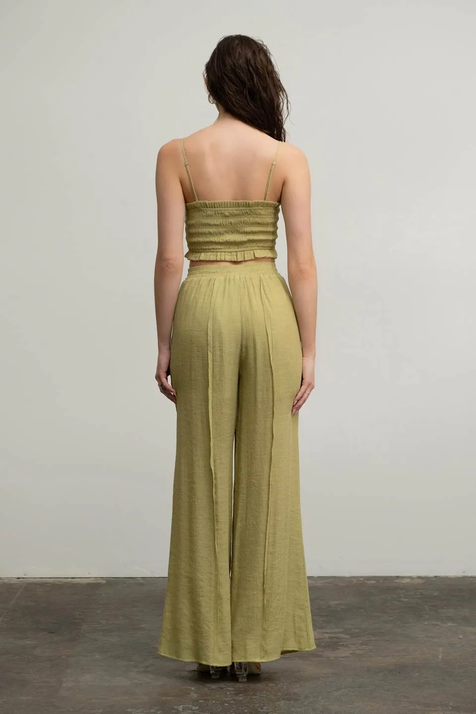 HIGH WAIST WIDE LEG PINTUCK PANTS sold by Blu Pepper product image thumbnail 2