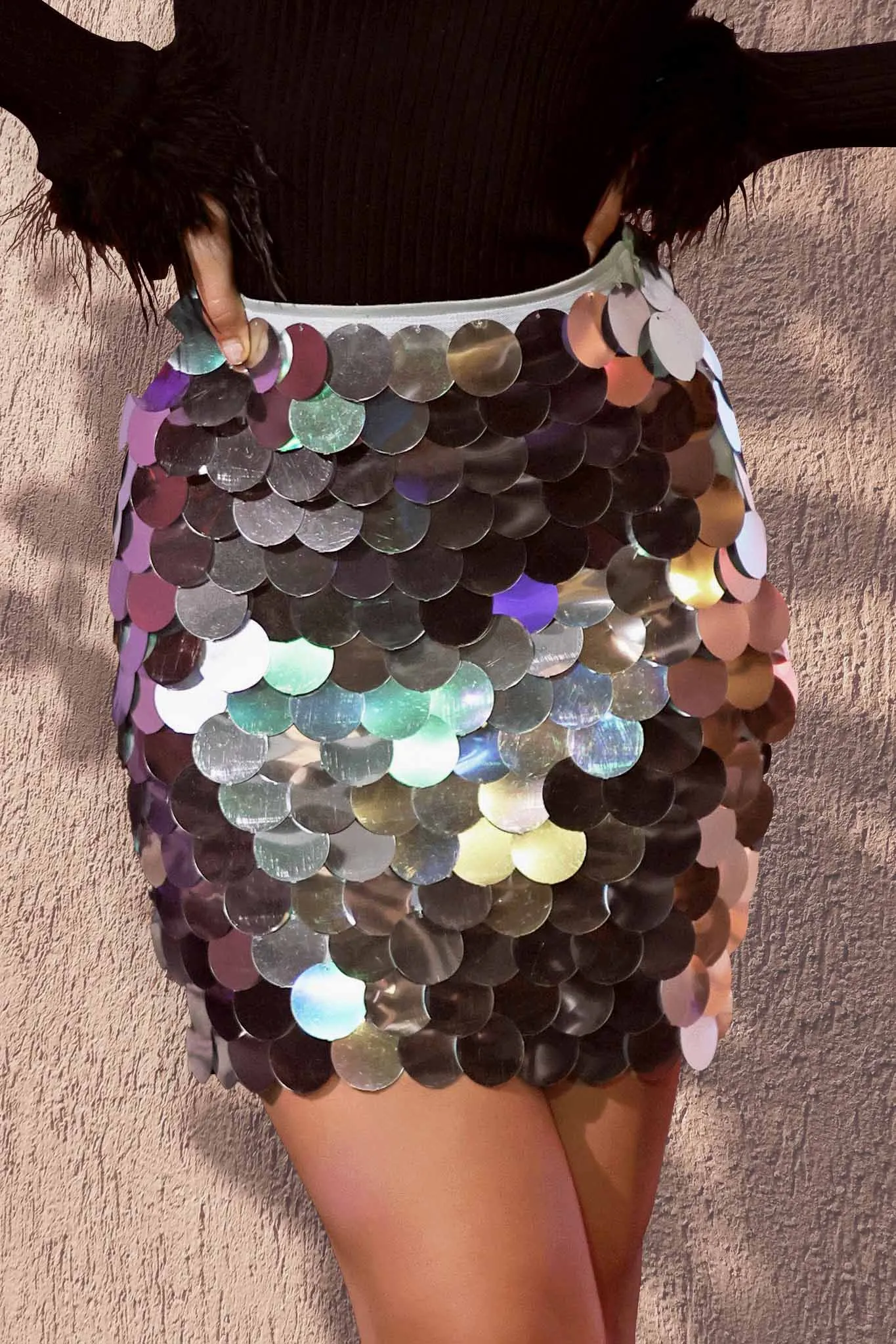 BODYCON SEQUIN MINI SKIRT sold by Blu Pepper
