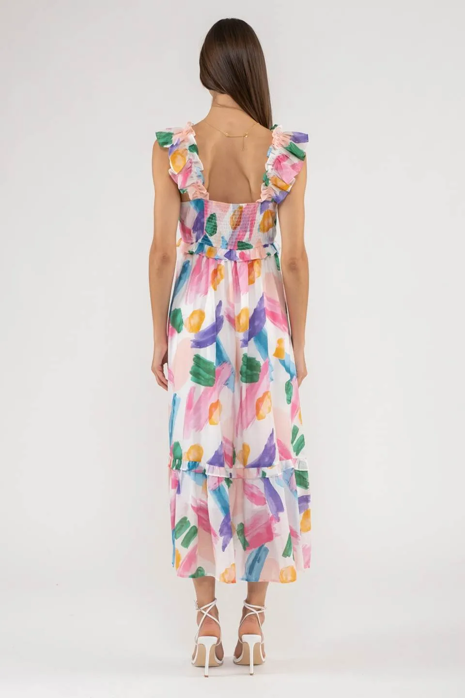 BRUSH STROKE MIDI DRESS sold by Blu Pepper product image thumbnail 2