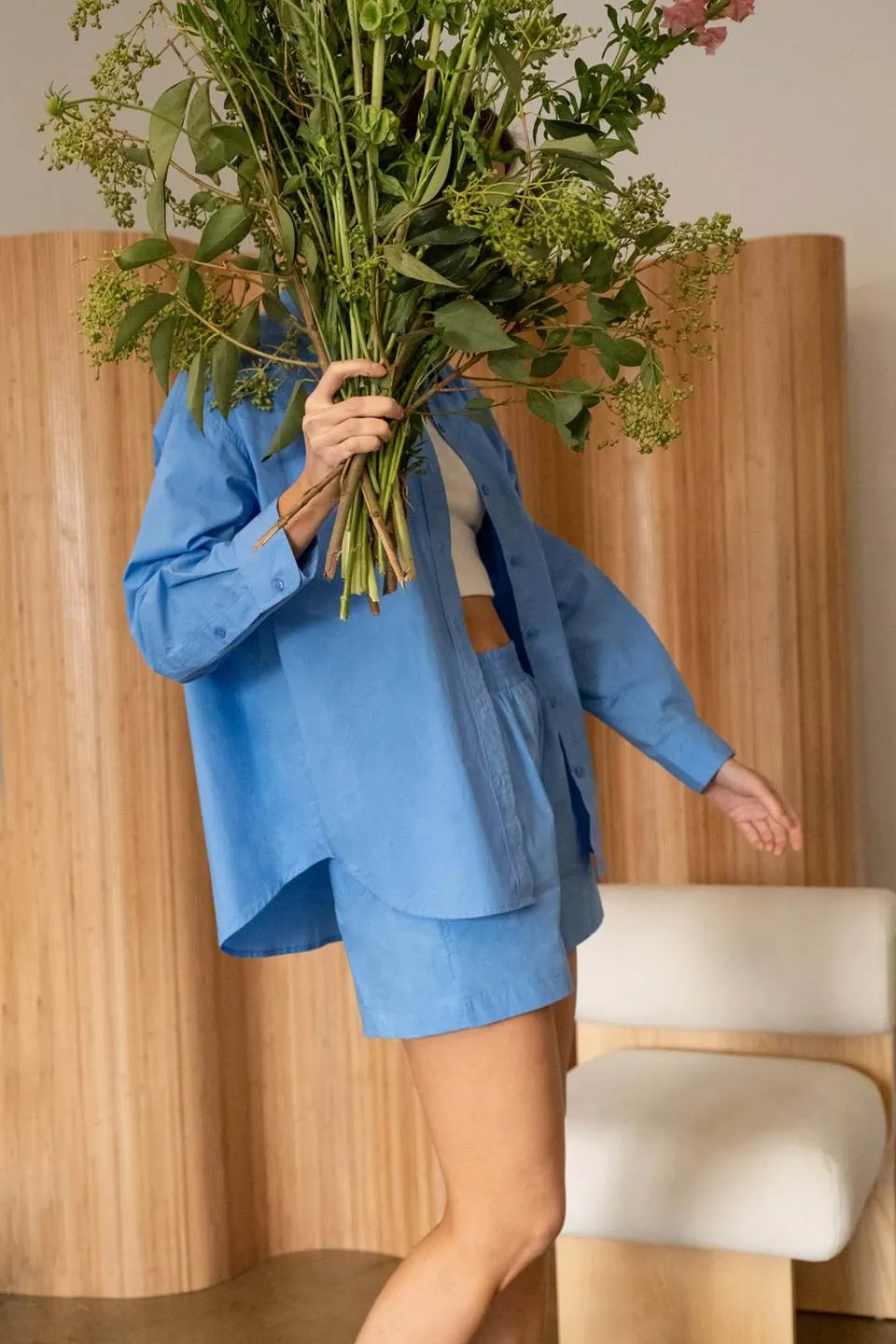 RELAXED BUTTON DOWN LONG SLEEVE SHIRT sold by Blu Pepper product image thumbnail 3