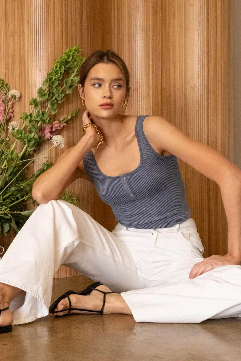 WASHED SEAMLESS CROP TOP sold by Blu Pepper