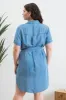 PLUS CHAMBRAY MINI SHIRT DRESS sold by Blu Pepper