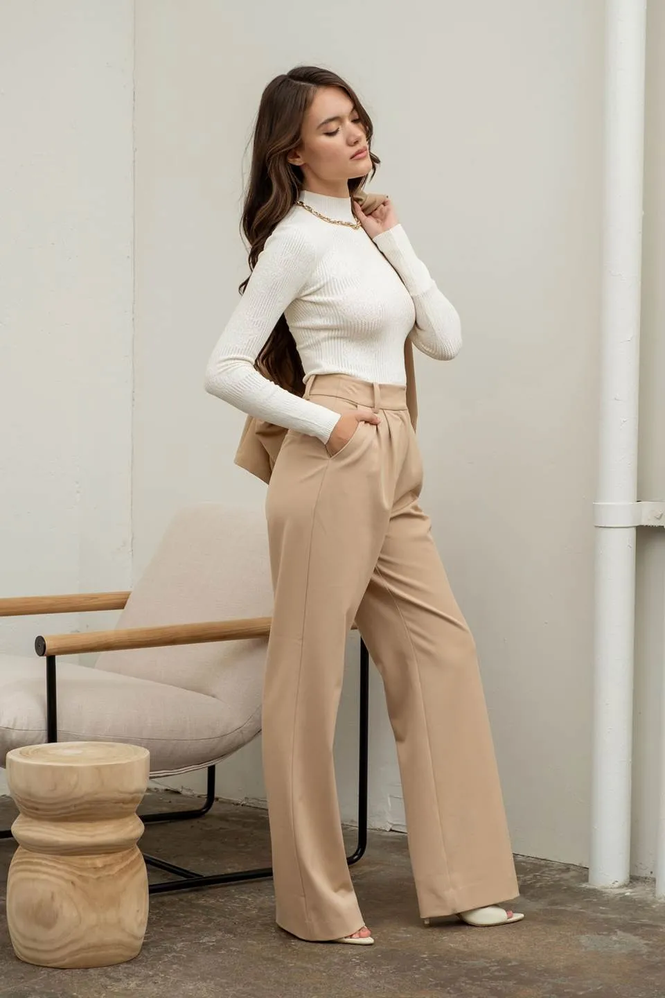 FLORAL MOCK NECK KNIT SWEATER sold by Blu Pepper product image thumbnail 3