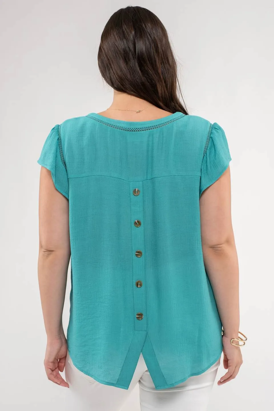 PLUS TULIP SLEEVE LIGHTWEIGHT TOP sold by Blu Pepper product image thumbnail 4