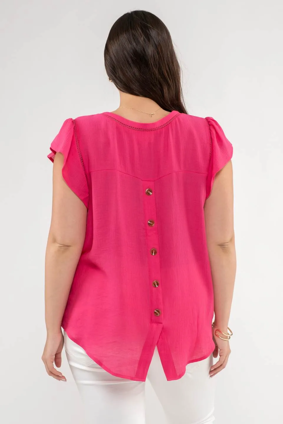 PLUS TULIP SLEEVE LIGHTWEIGHT TOP sold by Blu Pepper product image thumbnail 2