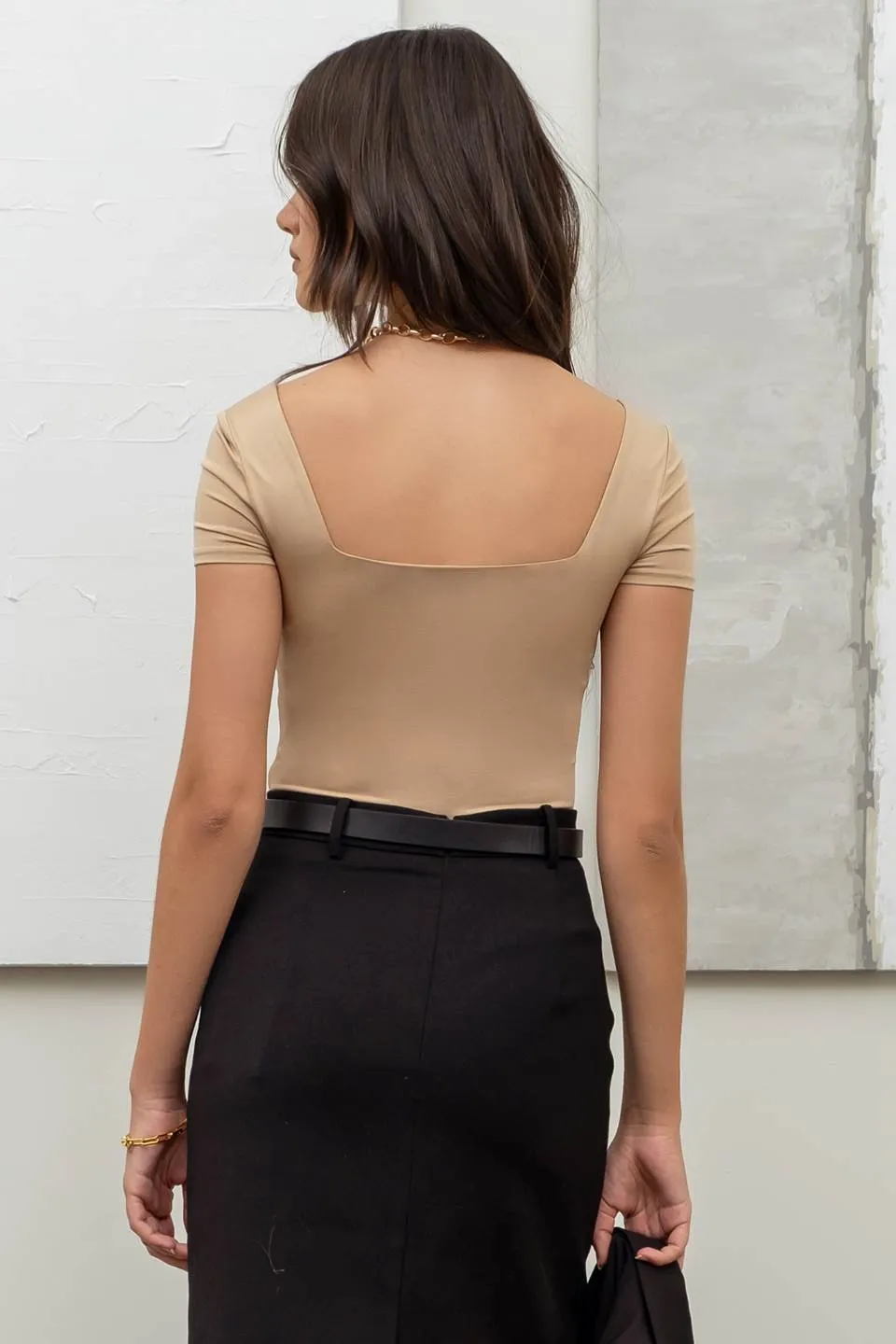 SQUARE NECK BODYSUIT sold by Blu Pepper product image thumbnail 2