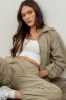 ZIP UP DRAWSTRING HOODED JACKET sold by Blu Pepper