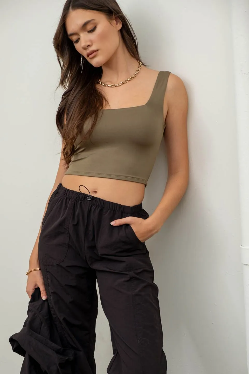 DRAWSTRING NYLON JOGGERS sold by Blu Pepper product image thumbnail 4