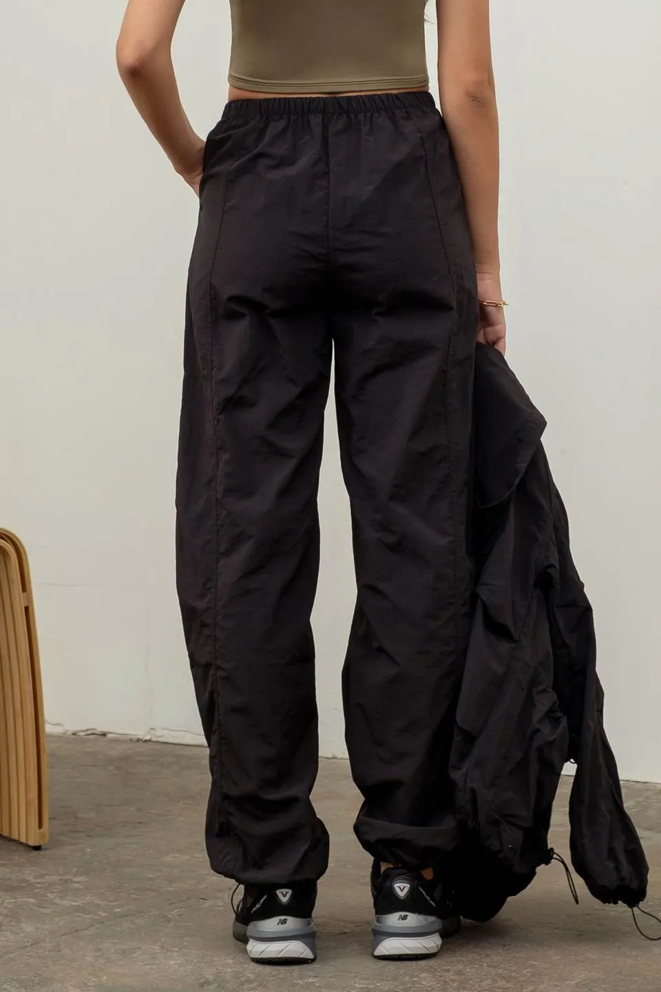 DRAWSTRING NYLON JOGGERS sold by Blu Pepper product image thumbnail 2