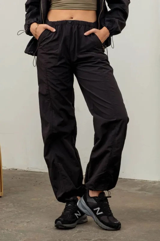 DRAWSTRING NYLON JOGGERS sold by Blu Pepper