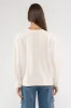 RAW EDGE SPLIT NECK AND HEM RIB KNIT TOP sold by Blu Pepper