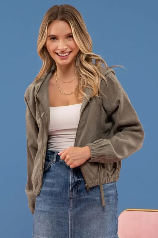 CORDUROY ZIP UP JACKET sold by Blu Pepper