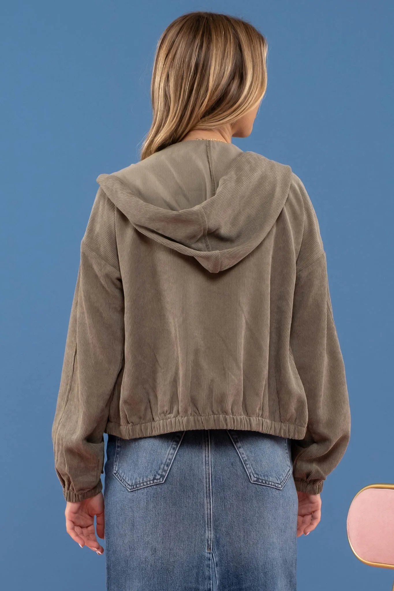 CORDUROY ZIP UP JACKET sold by Blu Pepper product image thumbnail 2