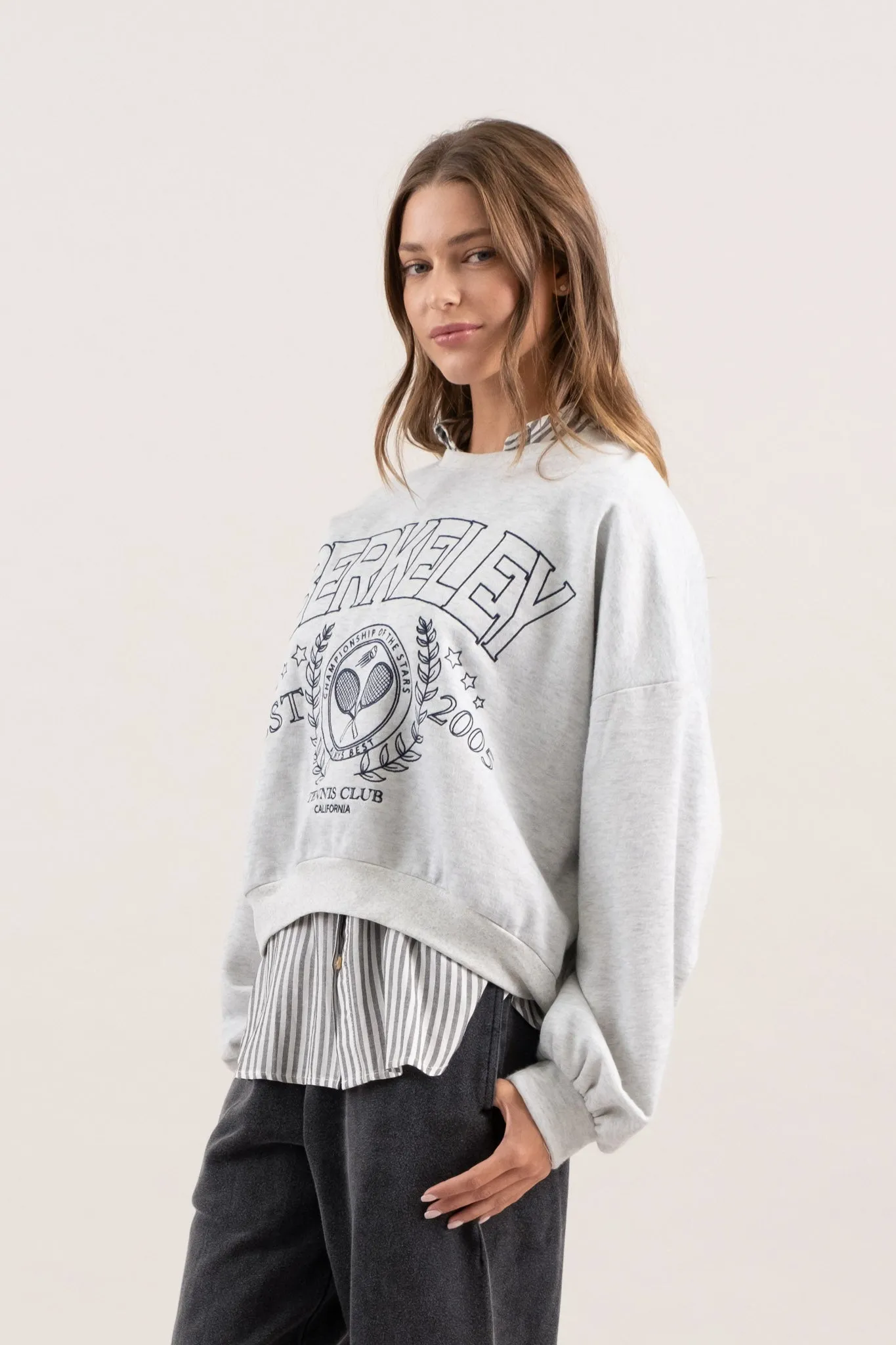 TENNIS CLUB EMBROIDERED LONG SLEEVE KNIT sold by Blu Pepper product image thumbnail 3