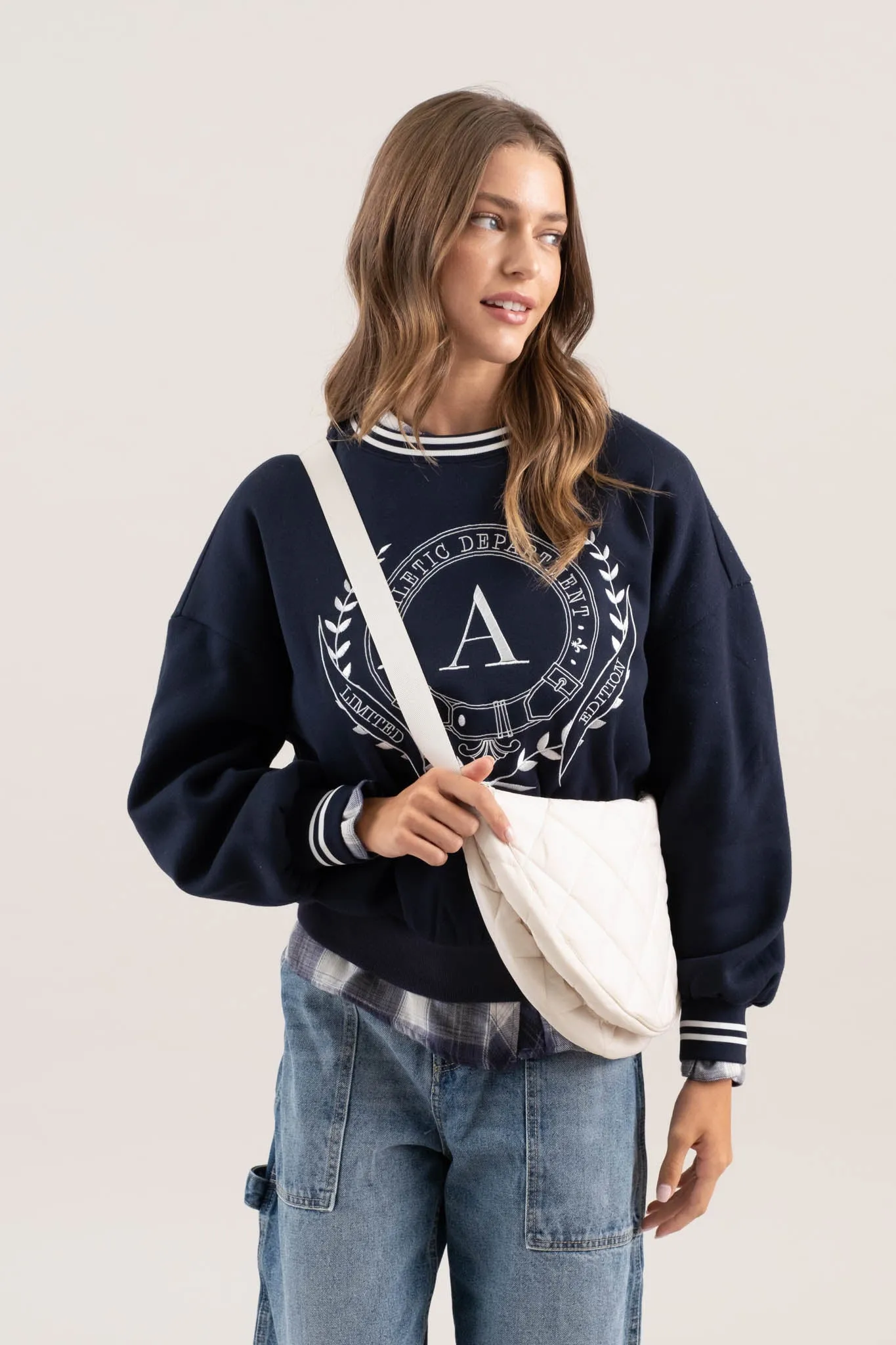 EMBROIDERED PULLOVER SWEATER sold by Blu Pepper