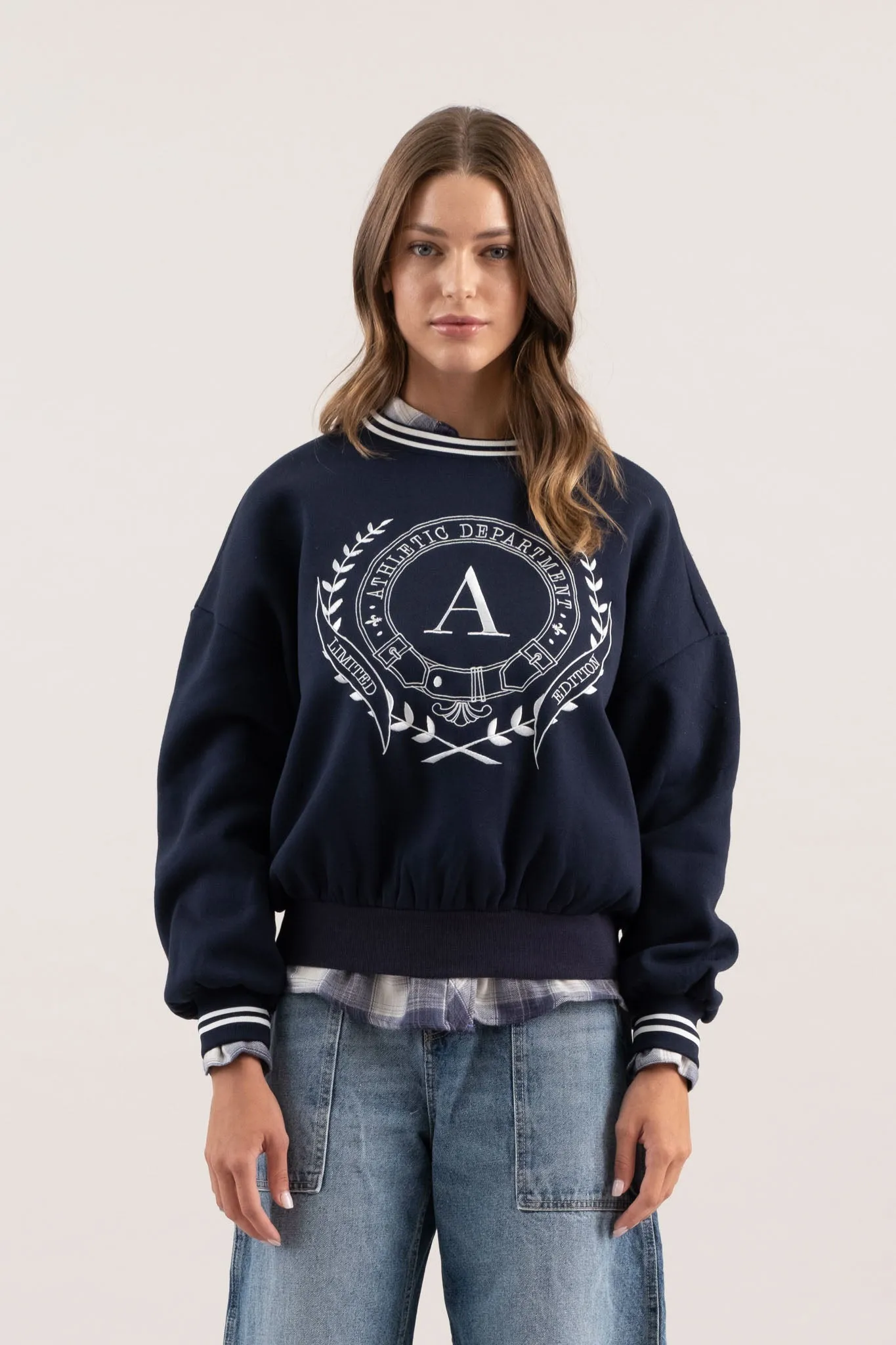 EMBROIDERED PULLOVER SWEATER sold by Blu Pepper product image thumbnail 4