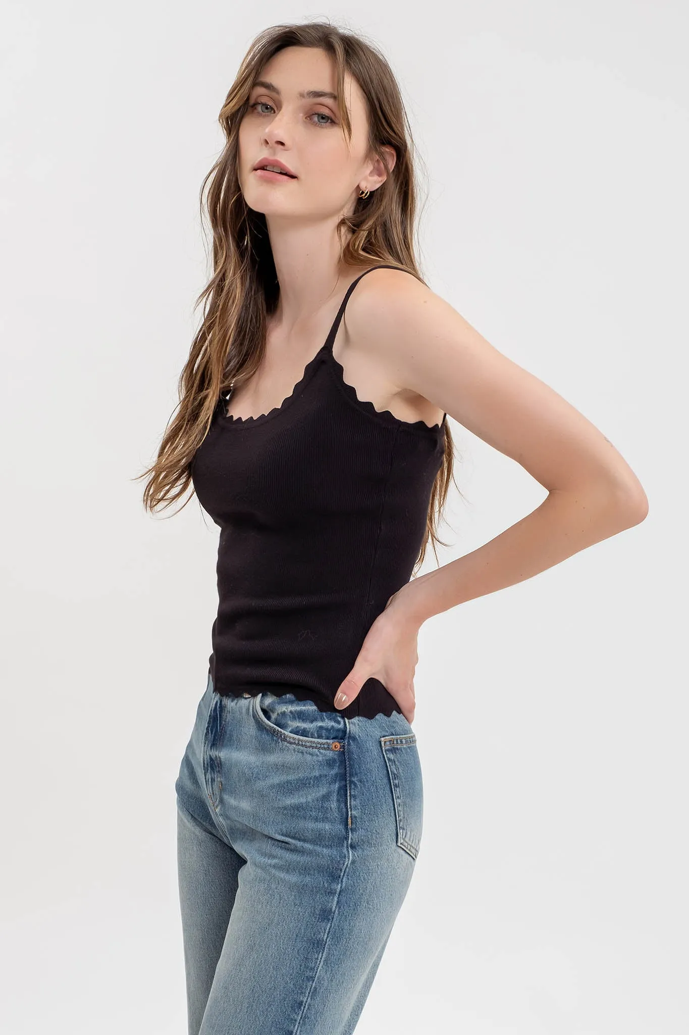 SCALLOPED CAMI sold by Blu Pepper product image thumbnail 3