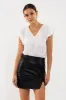LACE V NECK WOVEN TOP sold by Blu Pepper