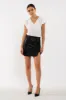 LACE V NECK WOVEN TOP sold by Blu Pepper