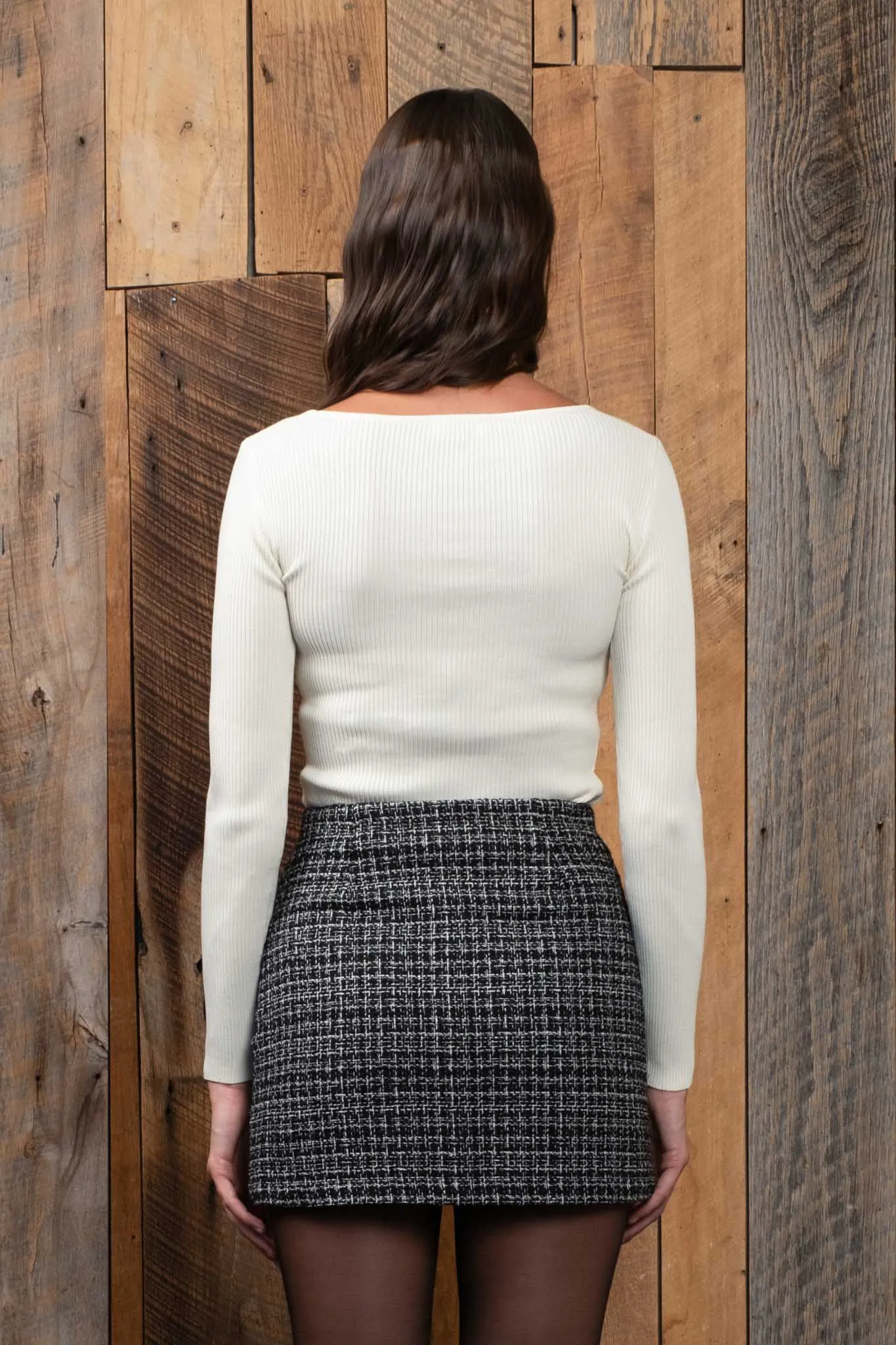 RHINESTONE BOW LONG SLEEVE KNIT SWEATER sold by Blu Pepper product image thumbnail 2