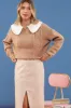 DOLL COLLARED CABLEKNIT PULLOVER sold by Blu Pepper