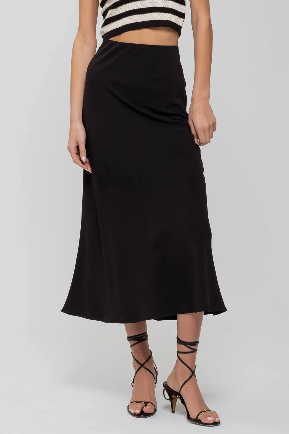 HIGH WAIST SLIP MIDI SKIRT sold by Blu Pepper product image thumbnail 4