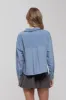 COLLARED LONG SLEEVE U HEM BUTTON DOWN SHIRT sold by Blu Pepper