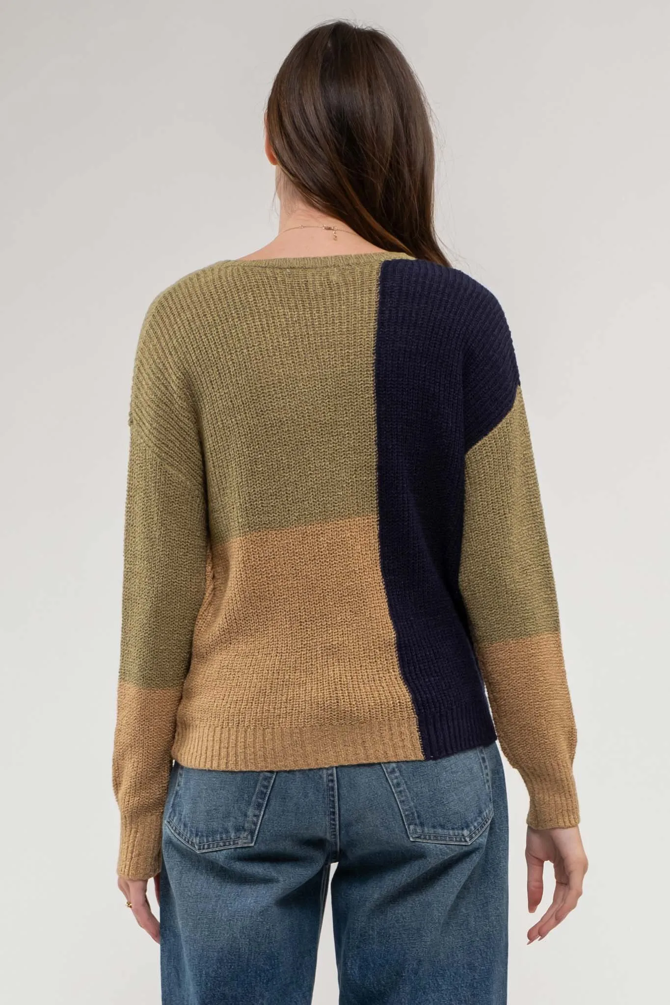 COLORBLOCK KNIT PULLOVER SWEATER sold by Blu Pepper product image thumbnail 2