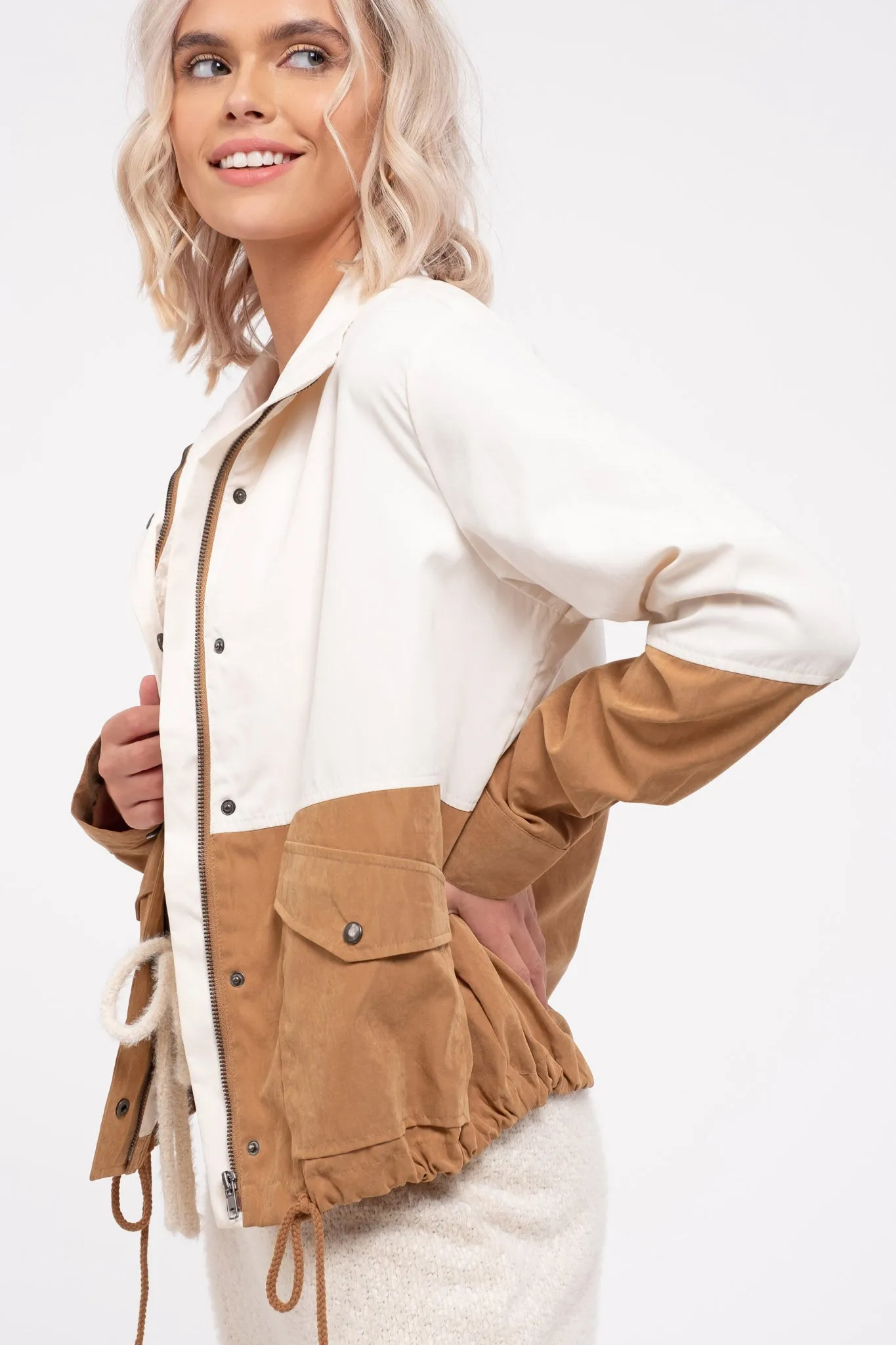 PLUS TWO TONE JACKET sold by Blu Pepper