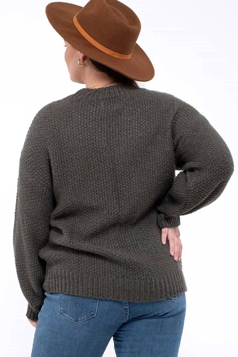 PLUS CABLE KNIT SWEATER sold by Blu Pepper product image thumbnail 2