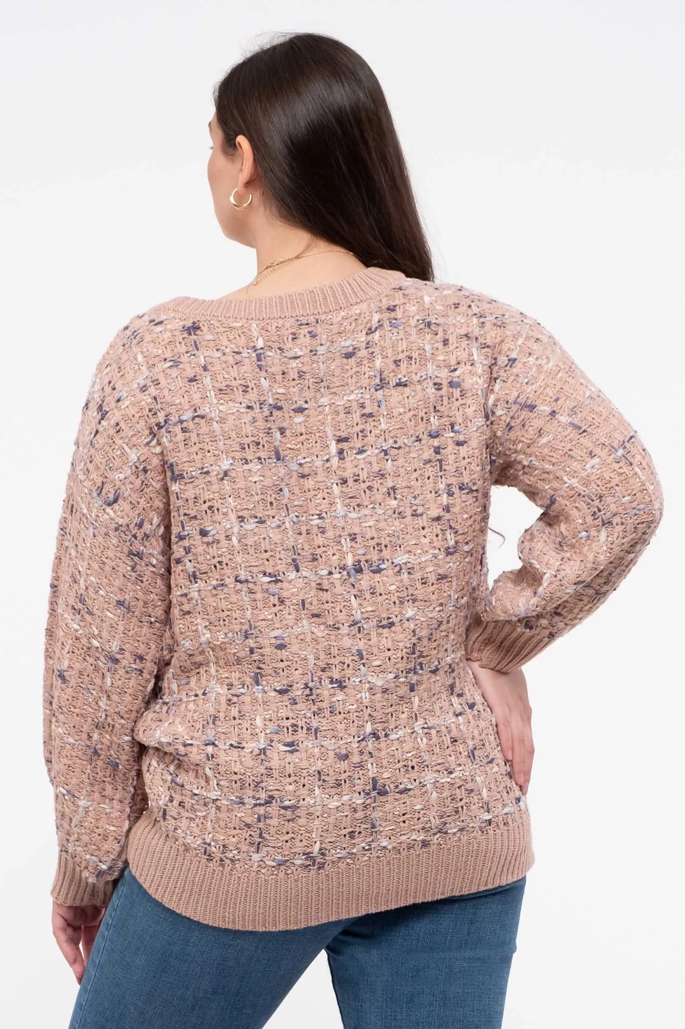 PLUS MULTI-COLORED CHECK PULLOVER sold by Blu Pepper product image thumbnail 2