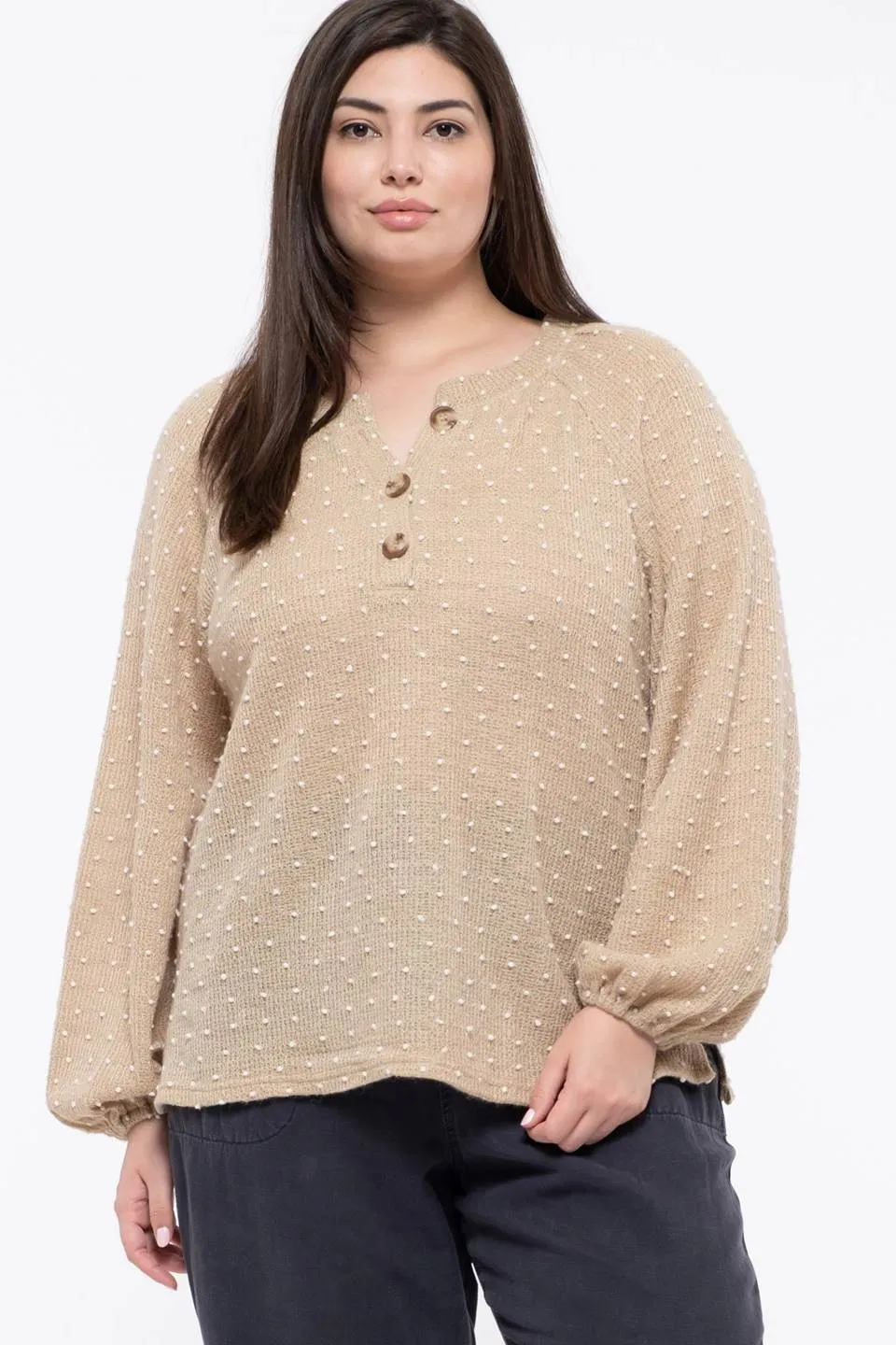 PLUS CLIP DOT LONG SLEEVE sold by Blu Pepper