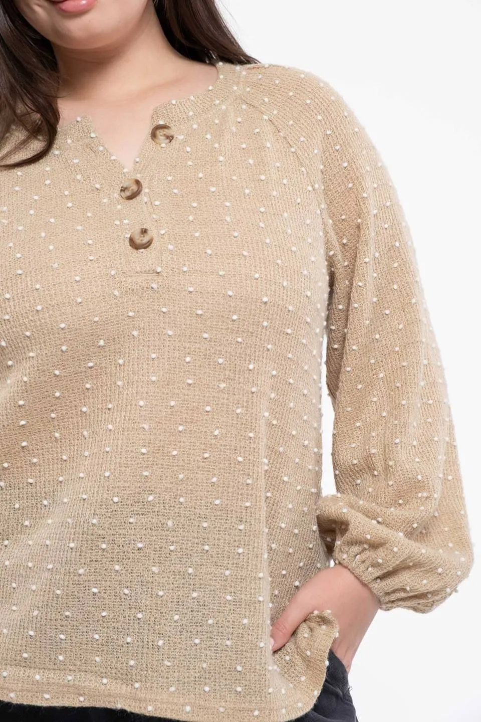 PLUS CLIP DOT LONG SLEEVE sold by Blu Pepper product image thumbnail 4