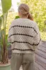 STRIPE OVERSIZED BALLOON SLEEVE KNIT SWEATER sold by Blu Pepper